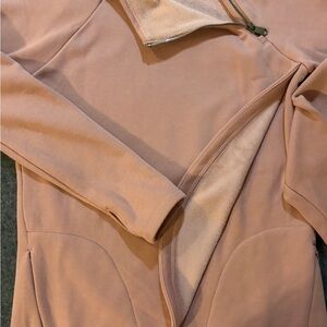 Athleta Light Pink Zip-Up Sweatshirt